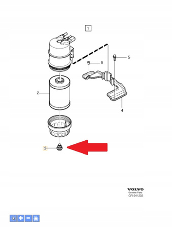 Korek spustowy filtra oleju Volvo C30, C70, S40