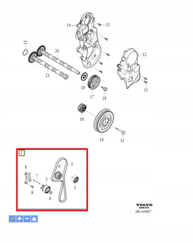 ROZRZĄD KOMPLET 2.0 D4 VOLVO V90 V60 S90 2021- XC60 XC90 2020- OE 32298302