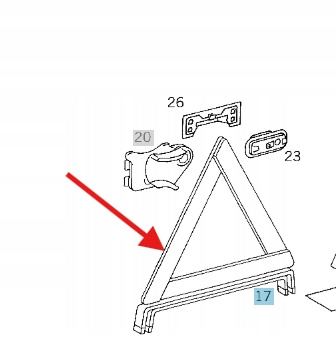 TRÓJKĄT OSTRZEGAWCZY MERCEDES OE A2038900197
