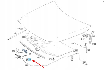 ODBÓJ OGRANICZNIK MASKI MERCEDES A W177 B W247 W118 W243 OE A1778803100