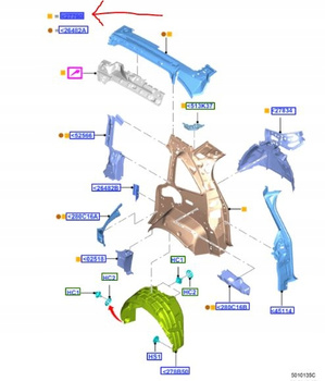 ĆWIARTKA TYLNA LEWA FORD C-MAX Mk2 2010-2019