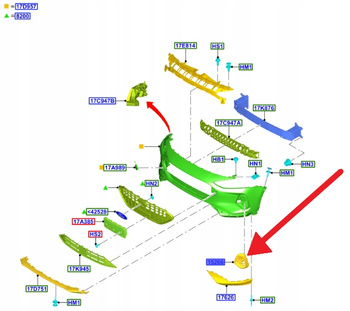 KRATKA HALOGENU LEWY PRZÓD FORD FOCUS 2022- OE 2615449 _ NX7B-15A299-UC