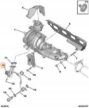 PRZEWÓD OLEJOWY TURBOSPRĘŻARKI C4 C5 DS4 DS5 JUMPY IV OE 9805331280
