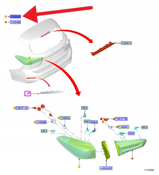 LAMPA PRAWY TYŁ W BŁOTNIK FORD FOCUS KOMBI 2018- 2603191 _ JX7B-13404-EF