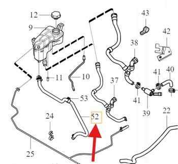 PRZEWÓD ZBIORNICZKA WYRÓWNAWCZEGO 1.6B VOLVO S80 S60 V60 2011- OE 31439561