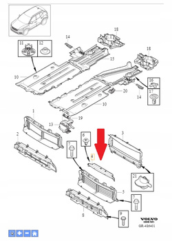 Wlot kierownica powietrza Volvo XC40 OE 31690819