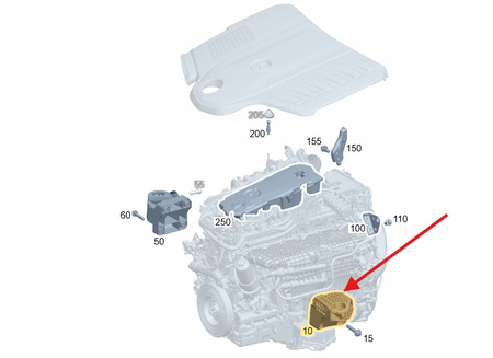 LEWY WSPORNIK ŁAPA SILNIKA B M256 D M656 MERCEDES OE A6562230500