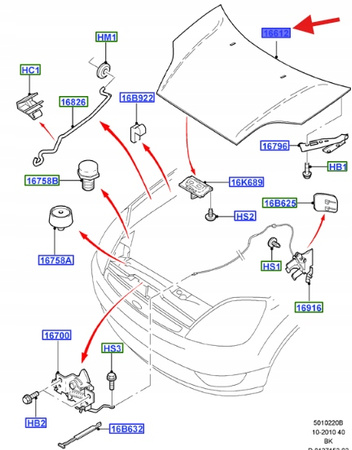 MASKA POKRYWA SILNIKA FORD FOCUS MK1 MK2 2004- 1532551 _ P5N11-N16610-AF