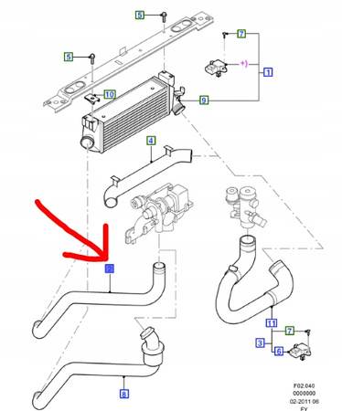 PRZEWÓD POWIETRZA FORD TRANSIT 2.0 2.4 TDCi 2000-_4655411_YC15-6K683-AF