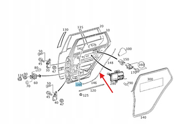 MOCOWANE USZCZELKI DRZWI TYŁ MERCEDES C klasa W203 OE A2037370435