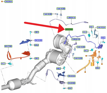 SONDA LAMBDA NOX 2.0 ECOBLUE FORD KUGA FOCUS 18- 2517711 _ JX6A-5L248-AC