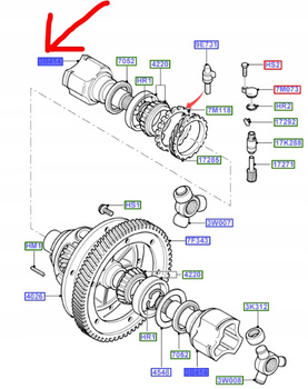 WAŁEK SKRZYNI BIEGÓW LH FORD FOCUS Mk1 1.8D MTX75 _ 4572619 _ 1S4W-3B418-BB