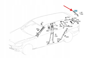 PRAWE USZCZELNIENIE OSŁONA KLAPY TYŁ MERCEDES C klasa W204 OE A2046931833