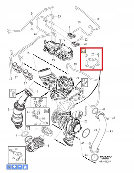 Volvo OE 31361658 uszczelnienie, turbosprężarka