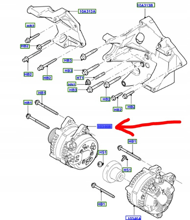 ALTERNATOR FORD FOCUS C-MAX 1.8 TDCI 2005-08_1352430_4M5T-10300-AB