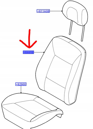 POKRYCIE OPARCIA FOTELA KIEROWCY MONDEO Mk4 2010- _ 1710689 _  BS71-Y64417-AA1FC4 
