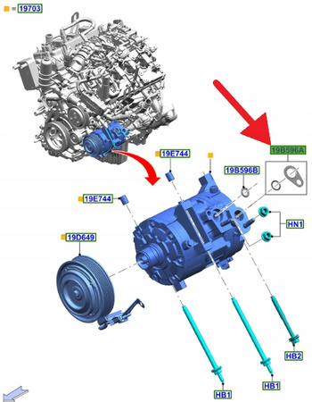 USZCZELKI KLIMATYZACJI FORD KUGA MUSTANG EDGE OE 5230069 _ DL3A-19D690-BA