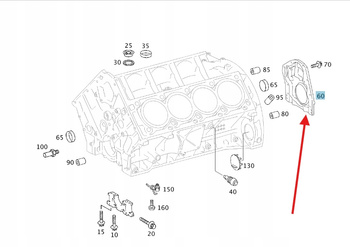 USZCZELNIACZ WAŁU KORBOWEGO BENZYNA OM273 MERCEDES OE A2730100614