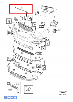 USZCZELKA MASKI ZDERZAKA PRZÓD VOLVO EX40 XC40 2018- OE 31457352
