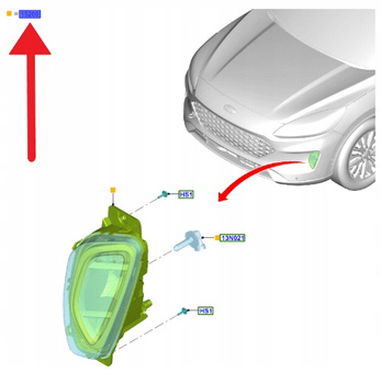 HALOGEN PRAWY PRZÓD FORD KUGA ESCAPE 2020- 2429057 _ LJ6B-15A254-BB