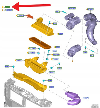 OBUDOWA FILTRA POWIETRZA 1.5L ECOBOOST KUGA 2024- 2730685 _ PZ11-9600-BD