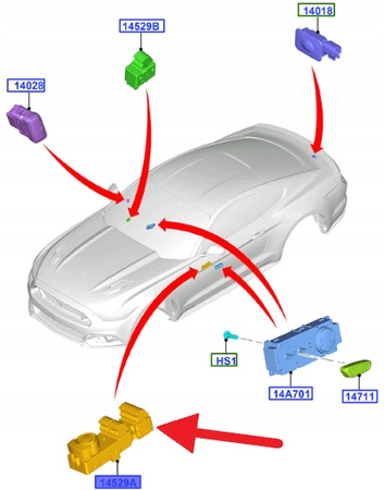 PRZEŁĄCZNIK SZYBY LEWY FORD MUSTANG 2015- 23 OE 1918007 _ FR3T-14540-DC3JA6