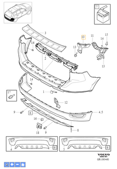 ŚLIZG ZDERZAKA PRAWA STRONA VOLVO XC60 I 09-13r