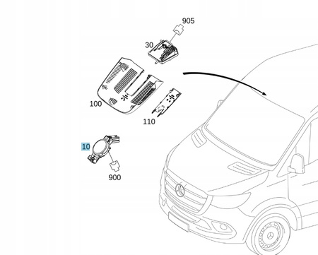 SPRINTER W907 W910 18- CZUJNIK DESZCZU ŚWIATŁA OE