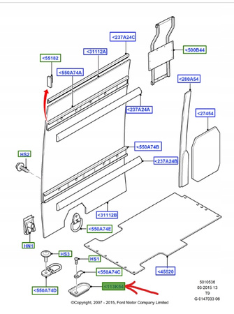 MISKA PODŁOGI PRZEDNIEJ FORD TRANSIT Mk4 Mk5 Mk6_6600313_92VB-B113K54-DA