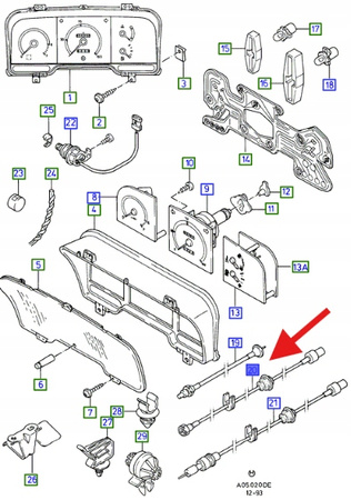 LINKA PRĘDKOŚCIOMIERZA GRANADA SCORPIO 1992- 94 OE 6965255 _ 92GB-17260-BE