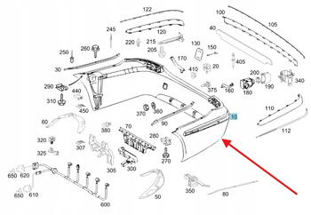 MERCEDES E W211 SEDAN LIFT 06- ZDERZKAK TYŁ