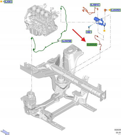 PRZEWÓD PODCIŚNIENIA LEWY 2.3L FORD MUSTANG 2015- 5277375 _ FR3C-133778-AA