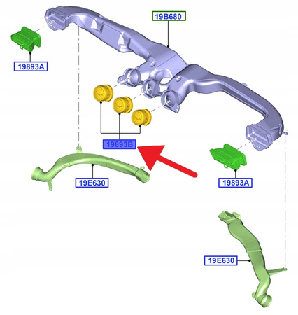 KRATKI NAWIEWU ŚRODEK FORD MUSTANG 2015- OE 2041641 _ FR3B-19C682-AH3JA6