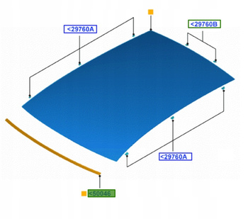 LISTWA DACHOWA FORD KUGA Mk1 2008-2012 _1710932_8V41-500B52-AA