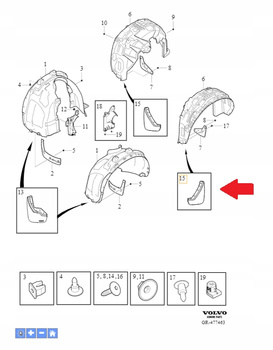 CHLAPACZE TYLNE VOLVO EX40 XC40 C40 2022- EC40 2025- OE 32321857