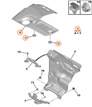 GÓRNA OSŁONA SILNIKA CITROEN C3 C4 BERLINGO DS3 DS4 DS5 OE 9805762880