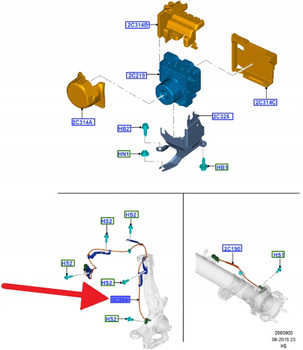 CZUJNIK ABS LEWY PRZÓD FORD OE RANGER 2019- 2231612 JB3C-2C205-BB
