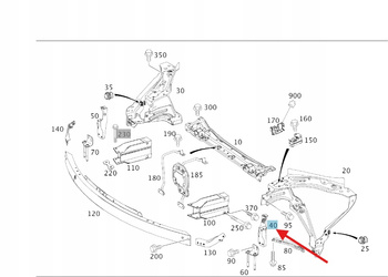 LEWY UCHWYT MOCOWANIE REFLEKTORA LAMPY MERCEDES GLK W204 OE A2046200685
