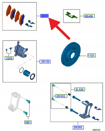 KLOCKI HAMULCOWE PRZÓD FORD FIESTA 2008- 2614604 _ MEMV5J-2K021-A2A