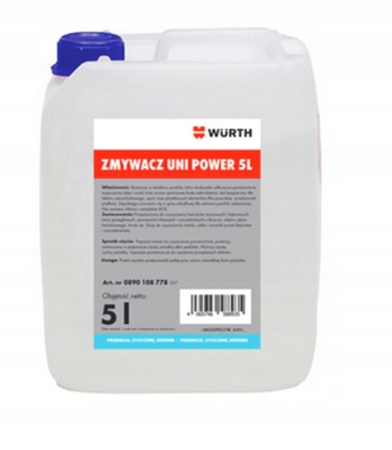 WURTH ZMYWACZ UNI POWER 5 LITRÓW + POMPKA ROZPYLAC