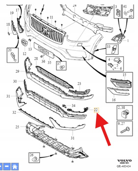 MOCOWANIE LEWEGO HALOGENU VOLVO XC90 2020- OE 31663502