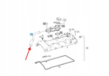 PRZEWÓD ODPOWIETRZANIA SILNIKA ODMA DIESEL M646 MERCEDES OE A6460162081