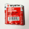 WURTH BATERIE ALKALICZNE AAA LR03 HIGH POWER 4SZT