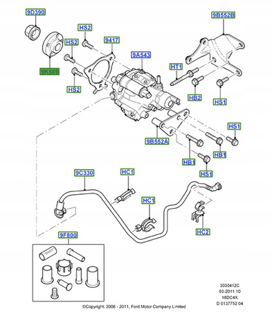 KOŁO POMPY WTRYSKOWEJ FORD TRANSIT CONNECT_1352698_4M5Q-9K589-AD