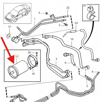 FILTR PALIWA BENZYNA VOLVO S40 V40 S60 S80 V70 XC70 OE 30817997