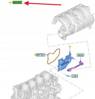 ODMA SILNIKA FORD MUSTANG Mk6 2015- 2.3 EB 2471605 _ FR3E-6A785-BC