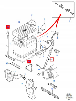 PRZEWÓD AKUMULATORA FORD ESCORT VII 1.8 DIESEL 97-