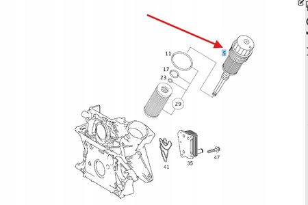 FILTR OLEJU DIESEL OM612 OM613 OM648 MERCEDES OE A6131800010
