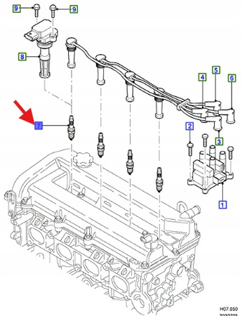 ŚWIECA ZAPŁONOWA MONDEO MK3 2003- 1.8L DURATEC 1324211 _ 2S7J-12405-AC