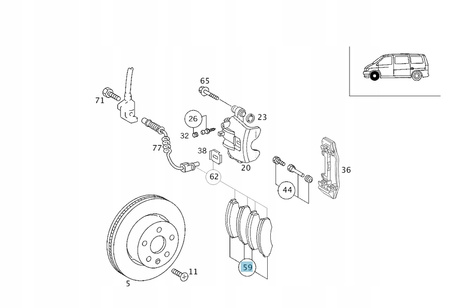 KLOCKI HAMULCOWE MERCEDES OE A0004214110